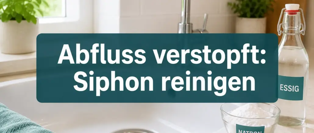 Abfluss verstopft: So reinigst du Siphons effektiv mit Natron und Essig