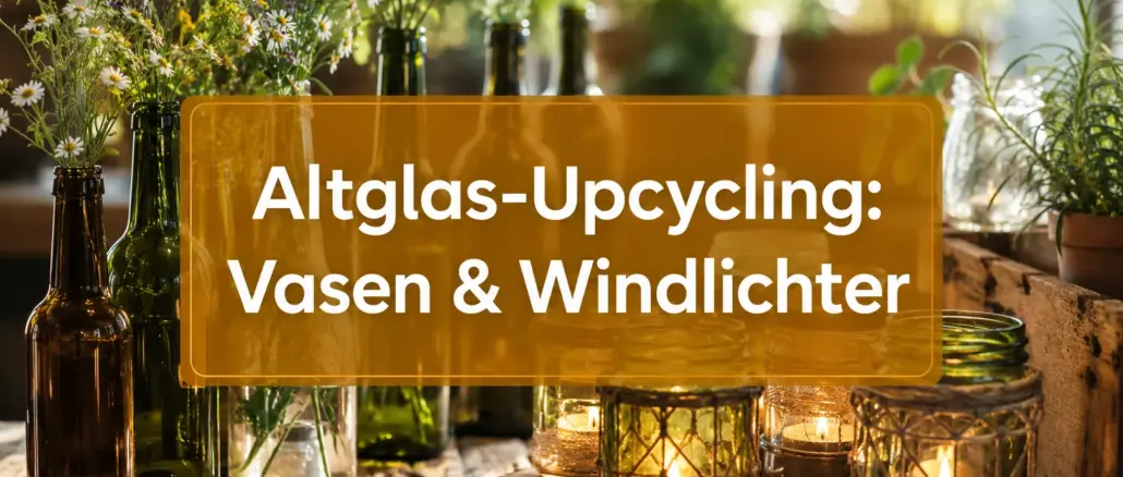 Altglas-Upcycling: Edle Vasen und Windlichter aus Leergut gestalten