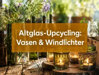 Altglas-Upcycling: Edle Vasen und Windlichter aus Leergut gestalten