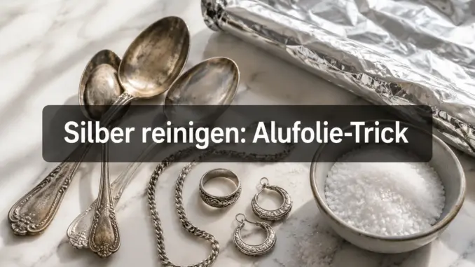Angelaufenes Silber reinigen: Der Alufolie-Salz-Trick ohne Polieren