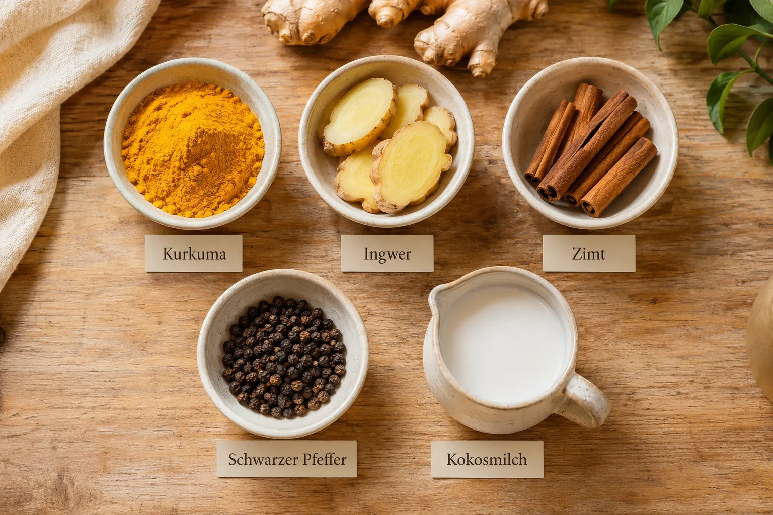 Golden Milk selber machen: Das beste Rezept gegen Entzündungen 2 Die besten Zutaten für selbst gemachte Golden Milk