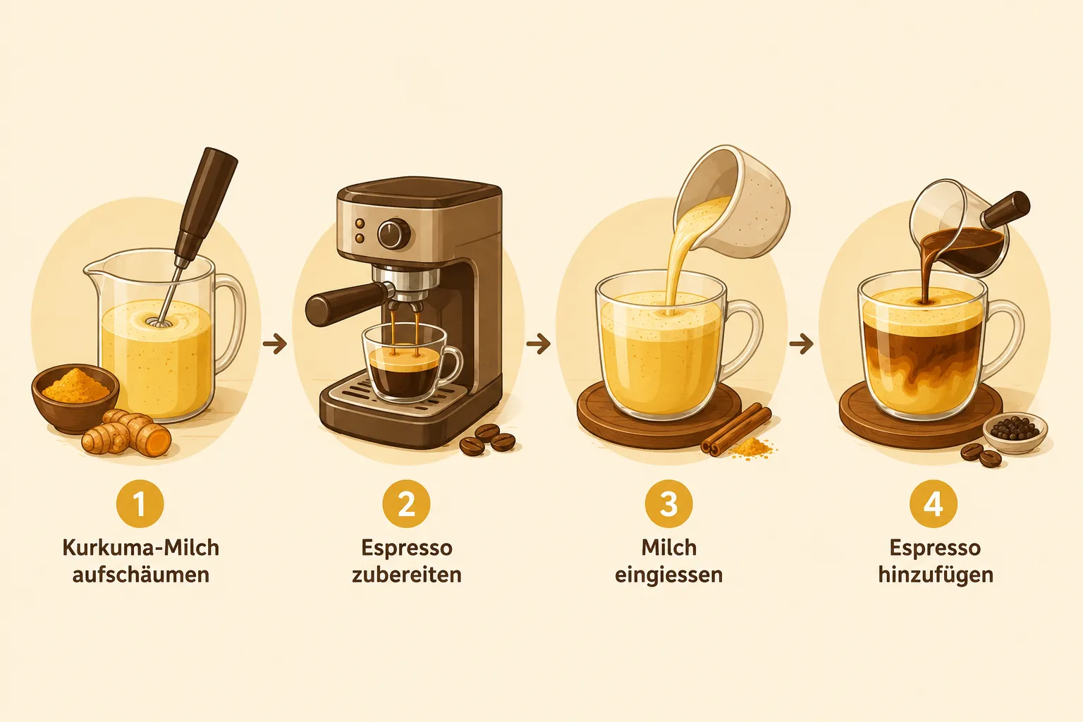 Dirty Golden Latte: Gesundheitsvorteile von Kurkuma und Espresso