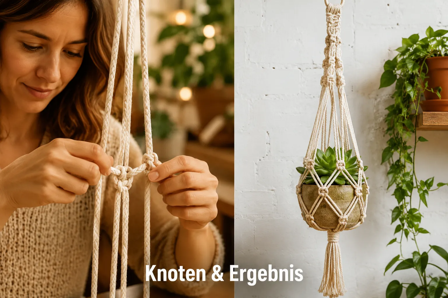 DIY-Makramee-Blumenampel: Schritt-für-Schritt-Anleitung für Anfänger
