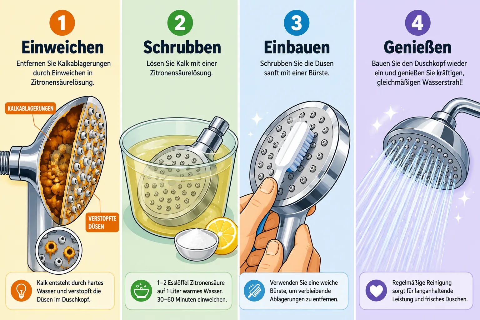 Kann ich den Duschkopf einfach austauschen statt zu entkalken?