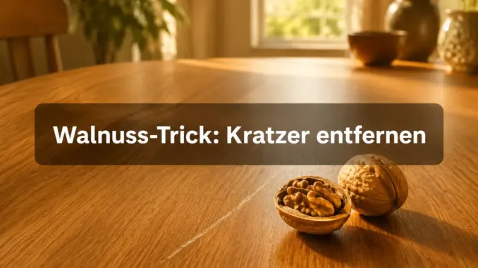 Kratzer in Holzmöbeln entfernen: Der Walnuss-Trick im Praxistest