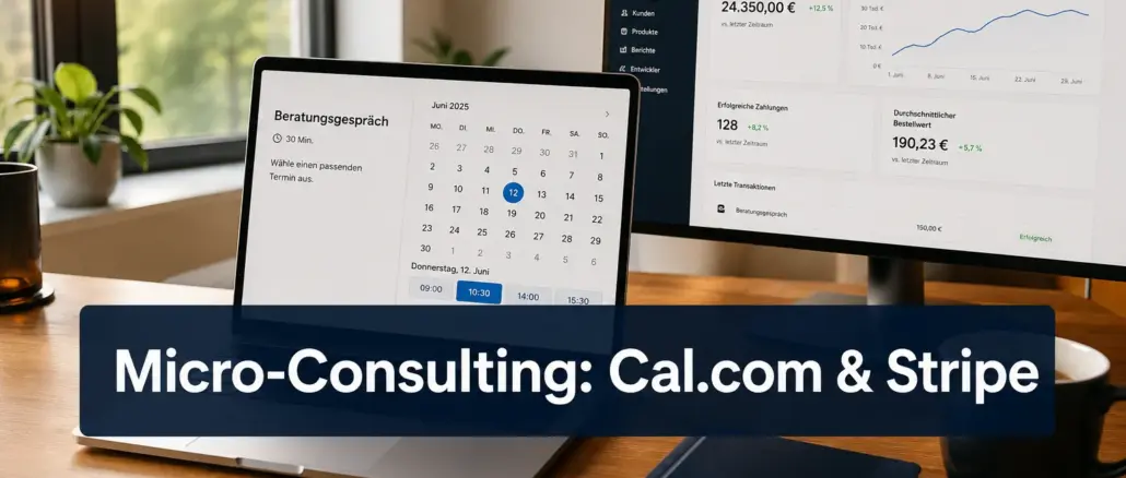 Micro-Consulting über Cal.com und Stripe: Monetarisiere dein Expertenwissen minutengenau