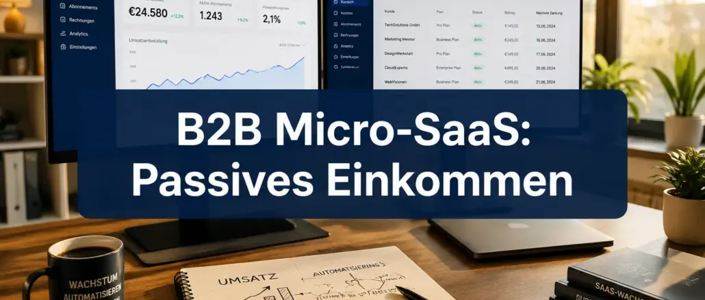 Passives Einkommen mit B2B-Micro-SaaS: Vom Side-Business zur profitablen Software