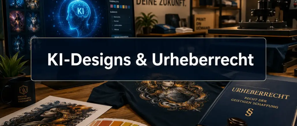 Print-on-Demand mit KI-Designs: Rechtliche Fallstricke beim gewerblichen Urheberrecht