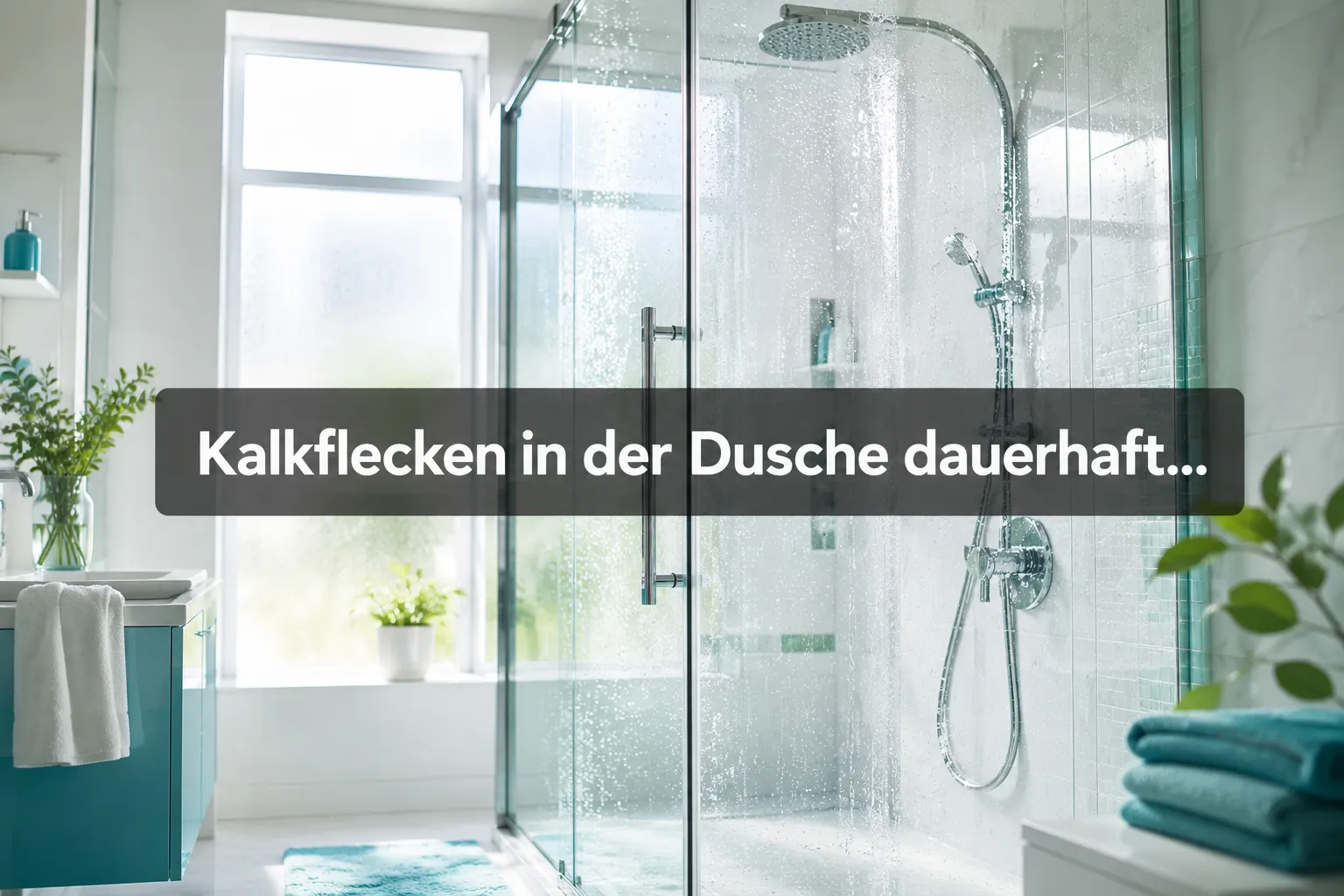 Kalkflecken in der Dusche dauerhaft verhindern: Die Klarspüler-Methode 1 Professional () hero image with (≤42 chars): 'Kalkflecken in der Dusche dauerhaft…', crisp white on a semi-transparent dark