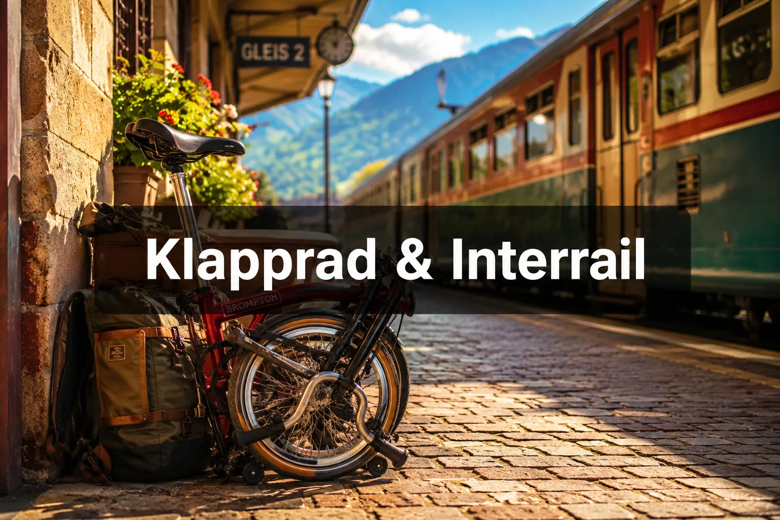 Radreisen mit dem Klapprad: Das Interrail-Abenteuer auf der letzten Meile 1 Professional () hero image with (≤42 chars): 'Klapprad & Interrail' in crisp white centered on a semi-transparent dark