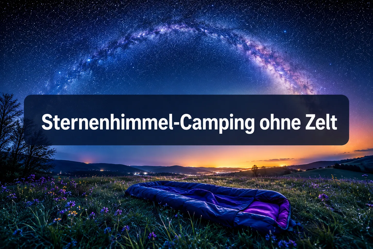 Mikroabenteuer vor der Haustür: Sternenhimmel-Camping ohne Zelt im Frühjahr 1 Professional () hero image with (≤42 chars): 'Sternenhimmel-Camping ohne Zelt' in crisp white on a deep navy