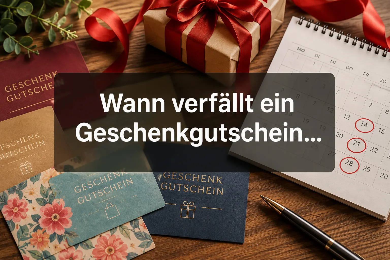 Wann verfällt ein Geschenkgutschein wirklich und welche Ausnahmen gelten? 1 Professional () hero image with (≤42 chars): 'Wann verfällt ein Geschenkgutschein…' in crisp white on a semi-transparent