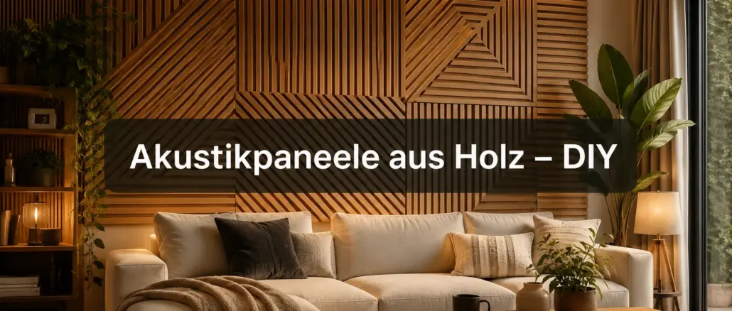 Raumakustik verbessern: Stylische Akustikpaneele aus Holzleisten selber bauen