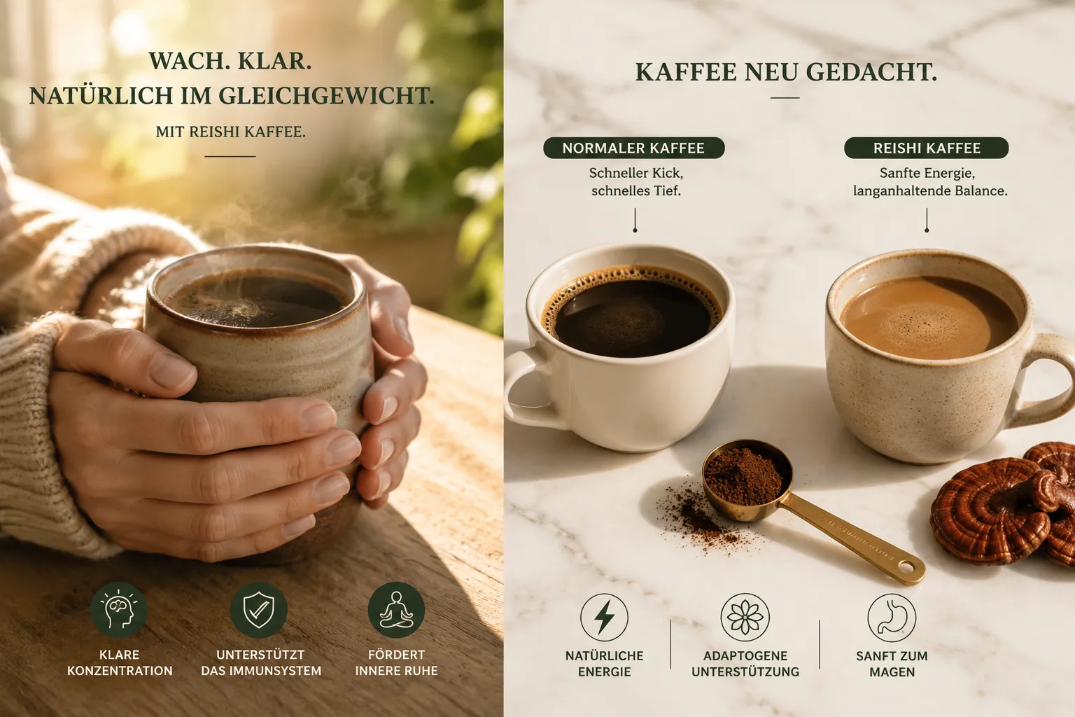 Was bewirkt Reishi-Pilz im Kaffee? Wirkung und Geschmack im Test 3 Reishi-Kaffee hilft wirklich gegen Stress?
