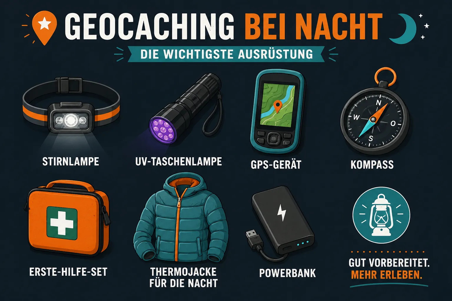 Geocaching bei Nacht: Die spannendsten Nachtcaches in den Alpen 3 Sicherheitstipps für Geocaching bei Nacht in den Bergen