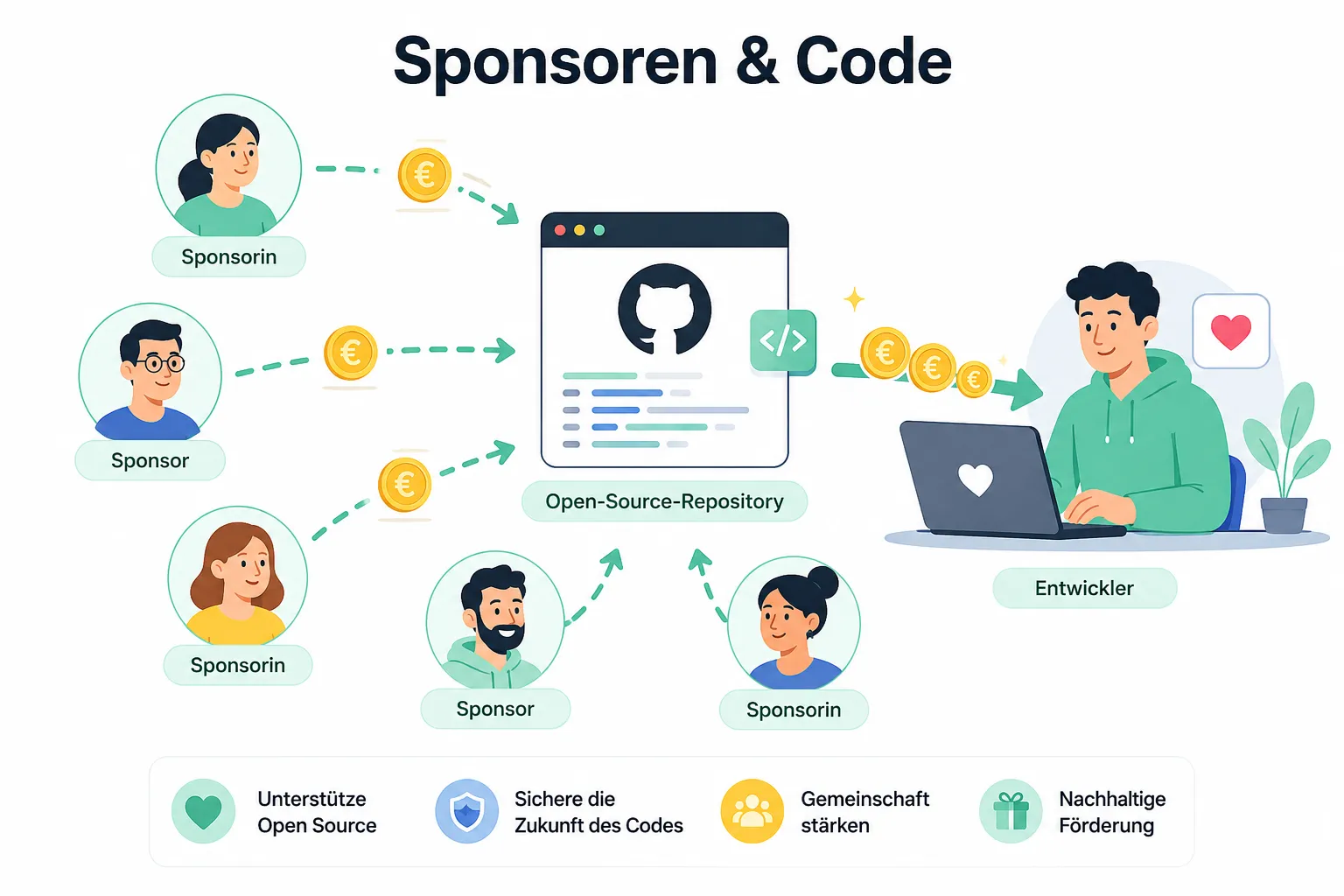 Wie du als Open-Source-Entwickler mit GitHub Sponsors monatlich vierstellig verdienst 2 Was ist GitHub Sponsors und wie funktioniert es für Open-Source-Entwickler?
