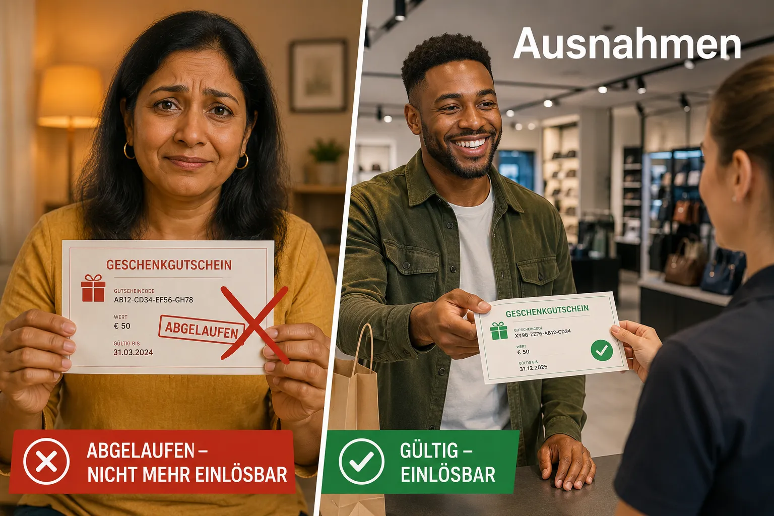 Wann verfällt ein Geschenkgutschein wirklich und welche Ausnahmen gelten? 3 Was passiert, wenn ich meinen Gutschein nach Ablauf noch nutzen möchte?