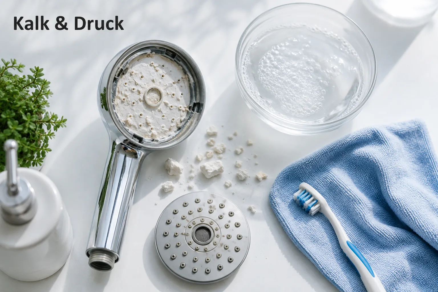 Wasserdruck Duschkopf niedrig, aber andere Wasserhähne normal