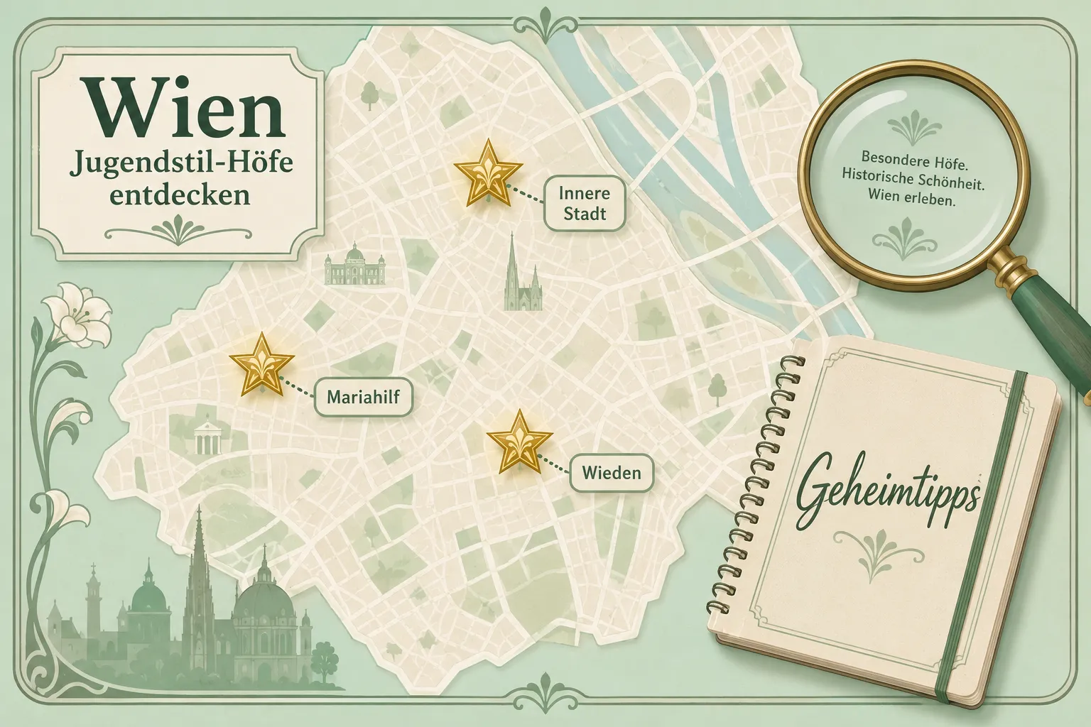 Versteckte Architektur: Die schönsten unbekannten Jugendstil-Höfe in Wien 3 Welche Jugendstil-Höfe sind für Touristen am leichtesten zu finden?