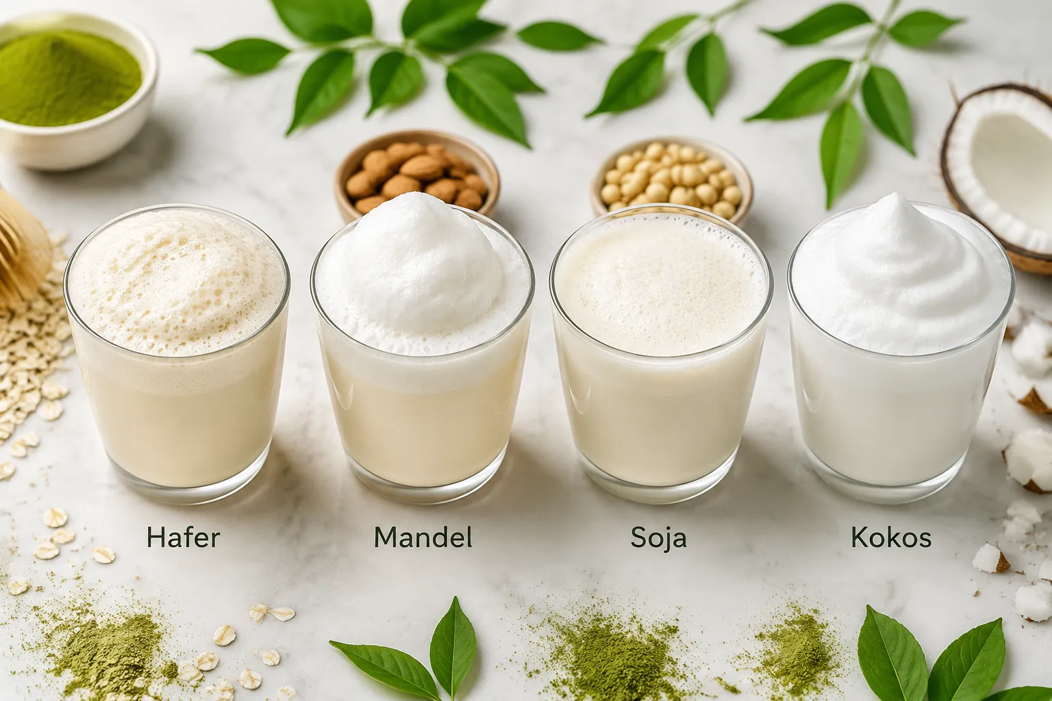 Welcher Pflanzendrink schäumt am besten für Matcha-Latte?
