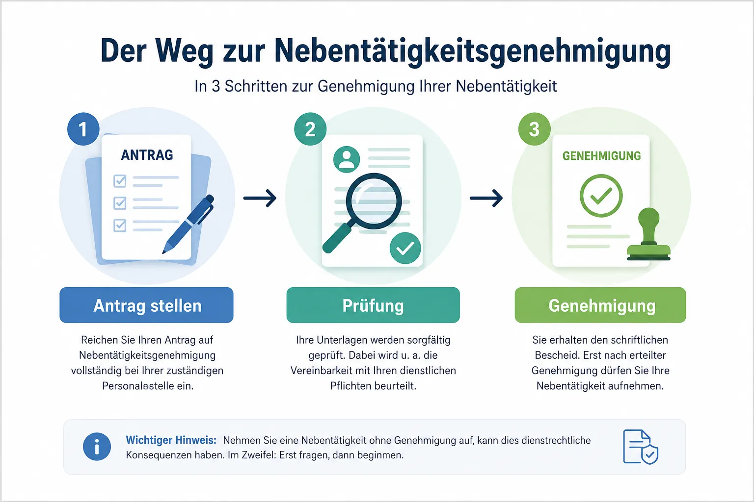 Wie beantrage ich eine Nebentätigkeitsgenehmigung richtig?