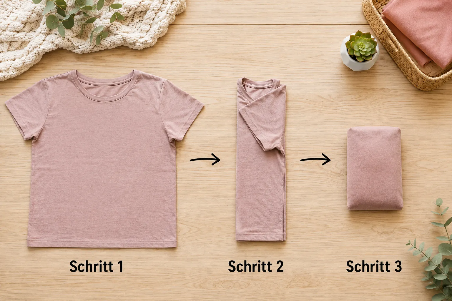 Platz sparen im Kleiderschrank: Vertikales Falten nach der KonMari-Methode 2 Wie falte ich Kleidung vertikal richtig? KonMari-Methode für Anfänger Schritt für Schritt