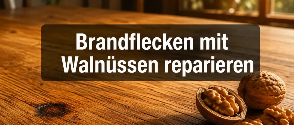 Wie man Brandflecken auf Echtholzmöbeln mit Walnüssen unsichtbar macht