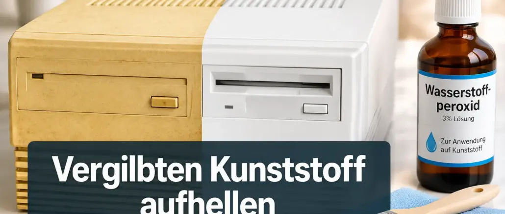 Wie man vergilbtes Kunststoffgehäuse von Geräten mit Wasserstoffperoxid aufhellt