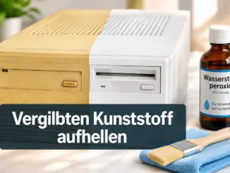 Wie man vergilbtes Kunststoffgehäuse von Geräten mit Wasserstoffperoxid aufhellt