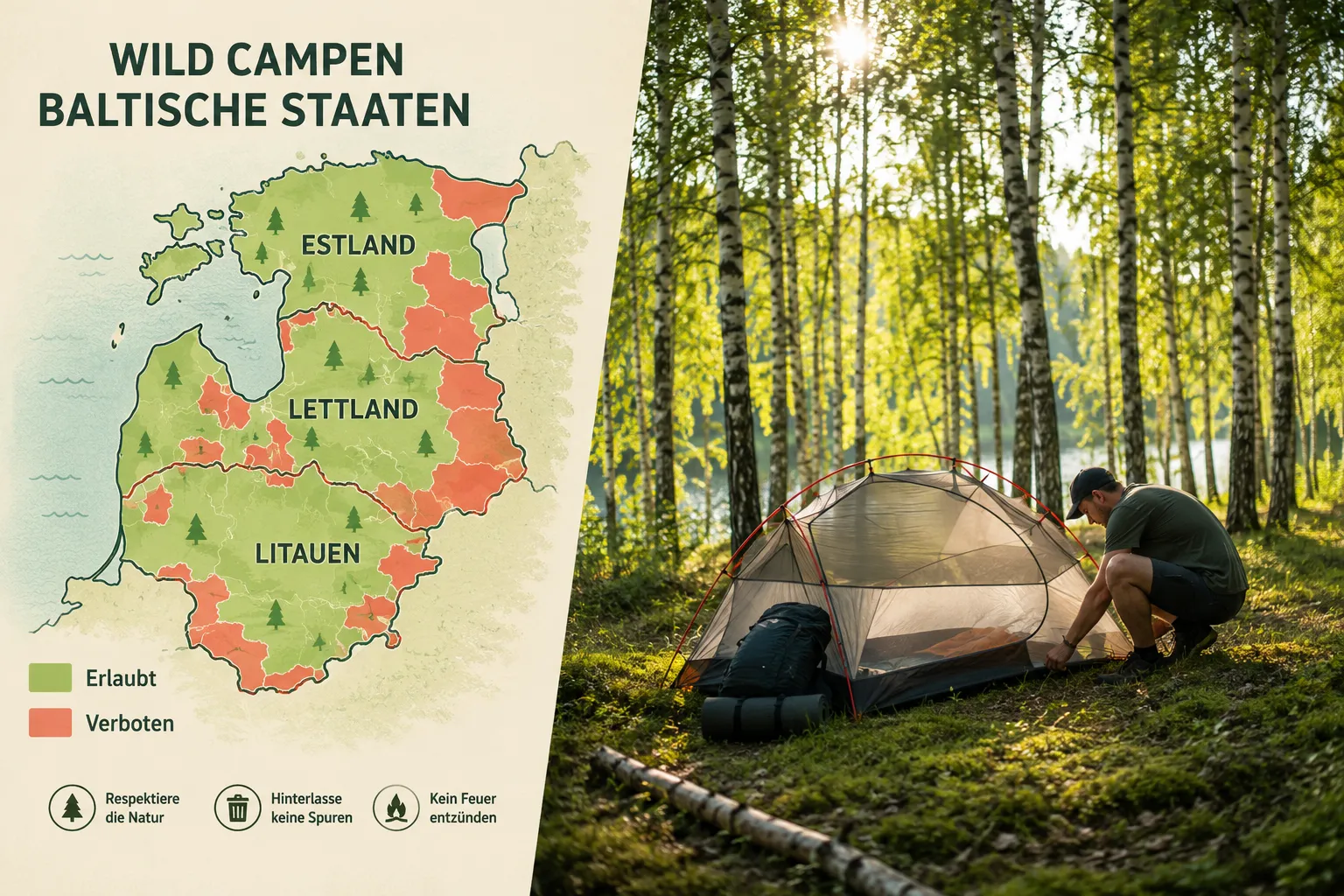 Wo darf man wild campen im Baltikum ohne Probleme?