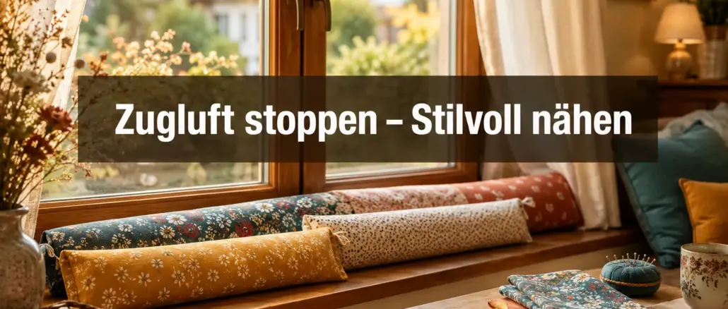 Zugluft an Fenstern stoppen: Stilvolle Zugluftstopper aus Stoffresten nähen